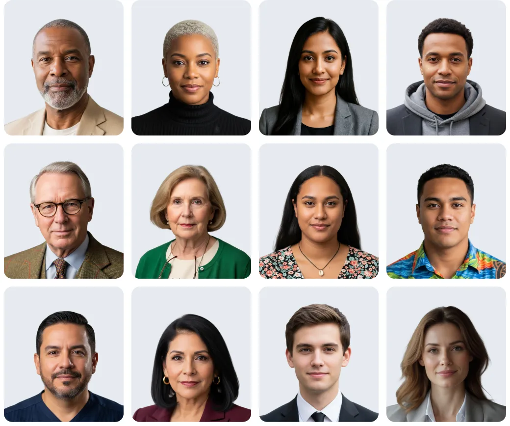 Public AI Avatars available in Visla's library for different video use cases